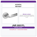 Accentra JNR 8881FL Fail Secure Electrified Mortise Lockset – No Cylinder Override, Outside Lever Locked