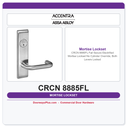 Accentra CRCN 8885FL Fail Secure Electrified Mortise Lockset – No Cylinder Override, Both Levers Locked