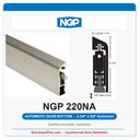 NGP 220NA Surface Mounted Automatic Door Bottom 2-3/8" x 5/8" Black Neoprene | Aluminum | National Guard