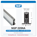 NGP 225NA Full Mortise Automatic Door Bottom 1-1/2" x 5/8" Black Neoprene | Aluminum | National Guard