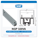 NGP 320VA Full Mortise Automatic Door Bottom 1-1/2" x 3/4" Black Vinyl | Aluminum | National Guard
