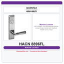 Accentra HACN 8896FL Fail Safe Electrified Mortise Lockset – Single Cylinder with Deadbolt, Outside Lever Locked