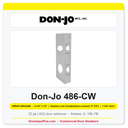 Don-Jo 486-CW Wrap-Around Plate | 4-1/2" x 12" | Double Lock Combination Lockset, 6" CTC | 2-3/4" Backset, 1-3/4" Door