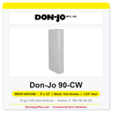Don-Jo 90-CW Wrap-Around Plate | 5" x 12" | Blank, Trim Screws | 1-3/4" Door