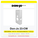 Don-Jo 23-CW Wrap-Around Plate | 5-1/8" x 9" | Fits Codelocks 5000 Series | 2-3/4" Backset, 1-3/4" Door