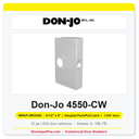 Don-Jo 4550-CW Wrap-Around Plate | 6-1/2" x 9" | Hospital Push/Pull Latch | 5" Backset, 1-3/4" Door