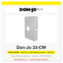 Don-Jo 33-CW Wrap-Around Plate | 5-1/2" x 9" | 3-3/4" Backset Locksets | 3-3/4" Backset, 1-3/4" Door