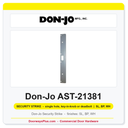Don-Jo AST-21381 095 Security Strike | 1-3/8" x 18" | 13 Ga. | Single Hole