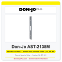 Don-Jo AST-2138M 095 Security Strike | 1-3/8" x 18" | 13 Gauge | Mortise Latch