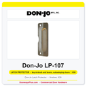 Don-Jo LP-107 104 Latch Protector | 2-3/4" x 7" | 12 Ga. Stainless Steel | 630 (US32D) | Outswing