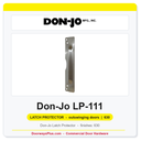 Don-Jo LP-111 Latch Protector | 3" x 11" | Outswinging Doors | 12 ga. (.104) | 630