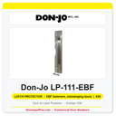 Don-Jo LP-111-EBF 104 Latch Protector | 3"x11" | 12 Ga. Stainless | EBF | Outswing