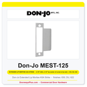 Don-Jo MEST-125 Extended Lip Mortise ASA Strike | 2-1/2" x 4-7/8" | US32D, DU, US19