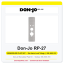 Don-Jo RP-27 Remodeler Plate Kit | 4-1/2" x 14" | Alarm Lock Trilogy | .032" | US32D, US3, US10B