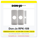 Don-Jo RPK-109 Remodeler Plate Kit | 3-1/2" x 9" | (2) RP-13509 + (1) CV-86-C | .032" | US32D / US3