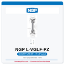 NGP L-VGLF-PZ Security Door Window Lite | 1/2" Polycarbonate | 9"x9" Cutout | 6"x6" View