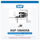 NGP 106NDKB Adjustable Neoprene Perimeter Weatherstrip - Dark Bronze | National Guard