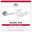Corbin Russwin ML2003 ESA Classroom Mortise Lockset | Grade 1 UL Listed