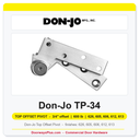 Don-Jo TP-34 Top Offset Pivot | 3/4" Offset | 600 lb | 5 Finishes