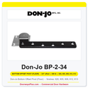 Don-Jo BP-2-34 Bottom Offset Floor Pivot | 3/4" Offset | 600 lb | Non-Ferrous