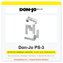 Don-Jo PS-3 Pivot Set | Top + Intermediate + Jamb Bottom | 3/4" Offset | 600 lb | Commercial