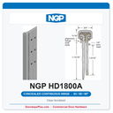 NGP HD1800A Concealed Geared Continuous Hinge Flush Mount 83/85/95" Clear Anodized | National Guard