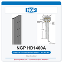 NGP HD1400A Concealed Geared Continuous Hinge Flush Mount 83/85/95" Clear Anodized | National Guard