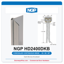 NGP HD2400DKB Concealed Geared Continuous Hinge Flush Mount 83/85/95" Dark Bronze Anodized | National Guard