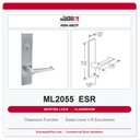 Corbin Russwin ML2055 ESR Classroom Mortise Lockset | Grade 1 Commercial
