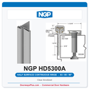 NGP HD5300A Half Surface Geared Continuous Hinge 83/85/95" Clear Anodized | National Guard