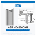 NGP HD4200DKB Half Surface Swing-Clear Geared Continuous Hinge 83/85/95" Dark Bronze Anodized | National Guard