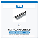NGP GAP90NDKB GapGuard Fire Door Head and Jamb Gap Solution - Narrow Soffit Charcoal | National Guard