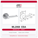 Corbin Russwin ML2068 ESA Privacy or Apartment Mortise Lockset | Grade 1 Commercial