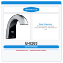 Bobrick B-8263 Automatic Touch-Free Lavatory-Mounted Foam Soap Dispenser, Foam
