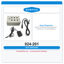 Bobrick 824-201 External AC Multi Adapter Kit – Powers Up to 4 Soap Dispensers