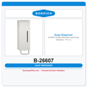 Bobrick B-26607 Surface-Mounted Liquid Soap Dispenser, 17-fl. oz.