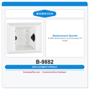 Bobrick B-9882 Spindle Button Semi-Recessed TP Holder