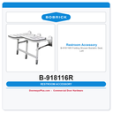 Bobrick B-918116R Folding Shower Bariatric Seat, Left