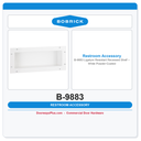 Bobrick B-9883 Ligature Resistant Recessed Shelf – White Powder-Coated