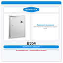 Bobrick B354 Partition Mounted Sanitary Disposal, B-354