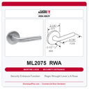 Corbin Russwin ML2075 RWA Security Entrance or Office Mortise Lockset | Grade 1 Commercial