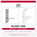 Corbin Russwin ML2059 DSR Security Storeroom Mortise Lockset | Grade 1 | ML2000 Series
