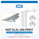 NGP SLAL-250-PDKIT Aluminum Pocket Door Frame Kit 3/0x7/0 | 250 lb | BHMA Grade 1