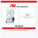 ASI 10-3413 Swing Up Grab Bar | 1-1/4" OD Smooth Surface Mounted