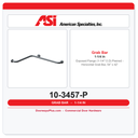 ASI 10-3457-P Exposed Flange (1-1/4" O.D) Peened - Horizontal Grab Bar, 54” x 42”