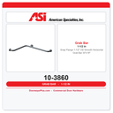 ASI 10-3860 Snap Flange 1-1/2" OD Smooth Horizontal Grab Bar 30"x18"
