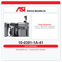ASI 10-0391-1A-41 EZ Fill™ Stand-Alone Liquid Soap Dispenser, Matte Black, 1L (Battery)