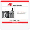 ASI 10-0391-1AC EZ Fill™ - Stand Alone LIQUID Soap Dispenser (AC) Polished Finish, 1L