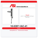 ASI 10-0397-1AC-41 EZ Fill™ - Water Faucet - (AC Plug In) - Matte Black