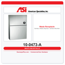 ASI 10-0473-A Sanitary Waste Disposal - Surface Mounted